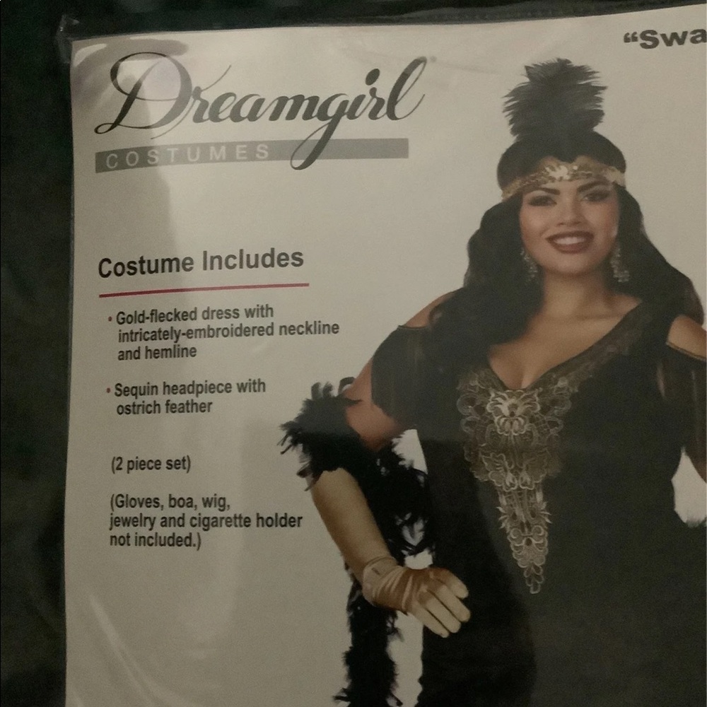 Dreamgirl Womens Swanky Flapper Black/Gold - Picture 10 of 11